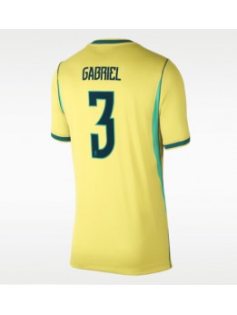 Ženski Nogometna dresi replika Brazilija Gabriel Magalhaes #3 Domači SP 2026 Kratek rokav Ženski Nogometna dresi replika Brazilija Gabriel Magalhaes #3 Domači SP 2026 Kratek rokav